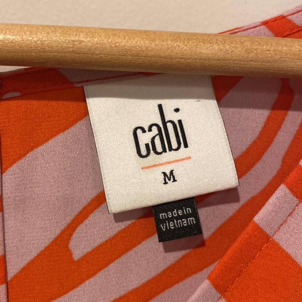 Cabi Red and Lavender Zebra Print Saunter Dress Caftan - Picture 6 of 8